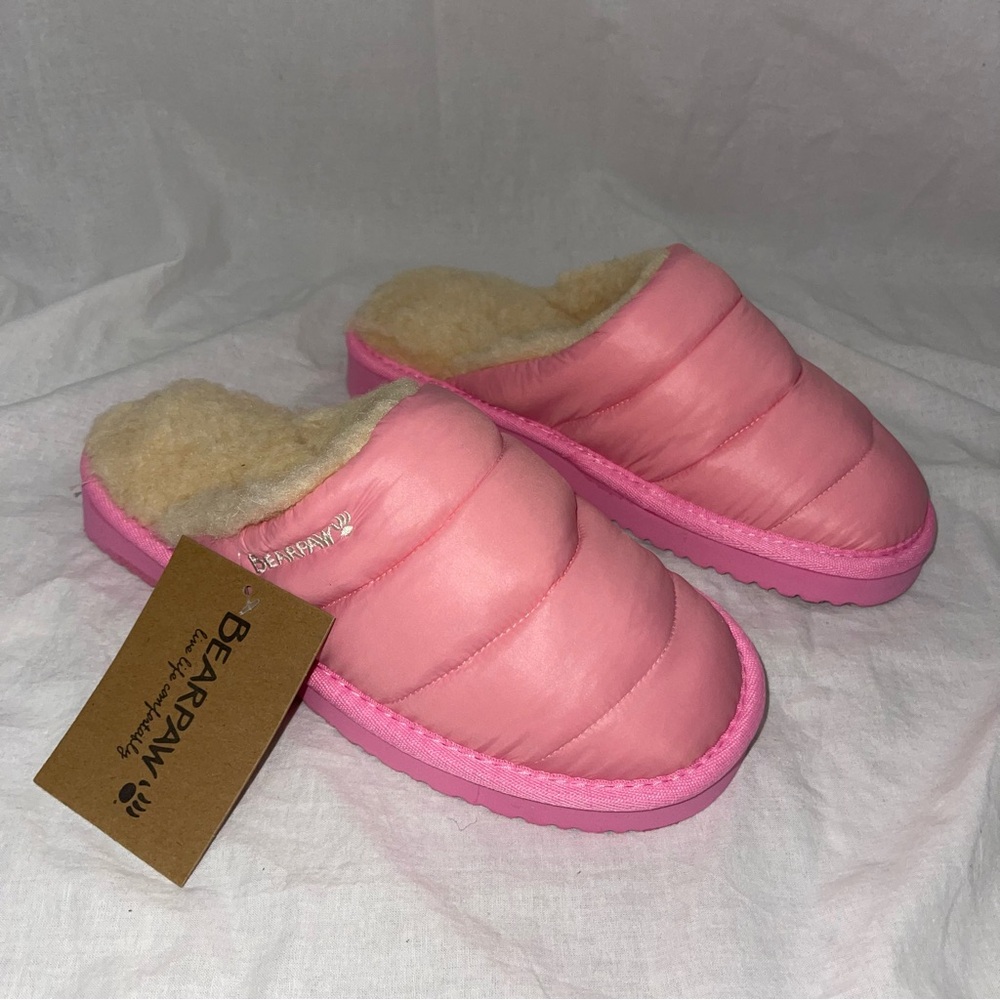Bearpaw puffer slippers